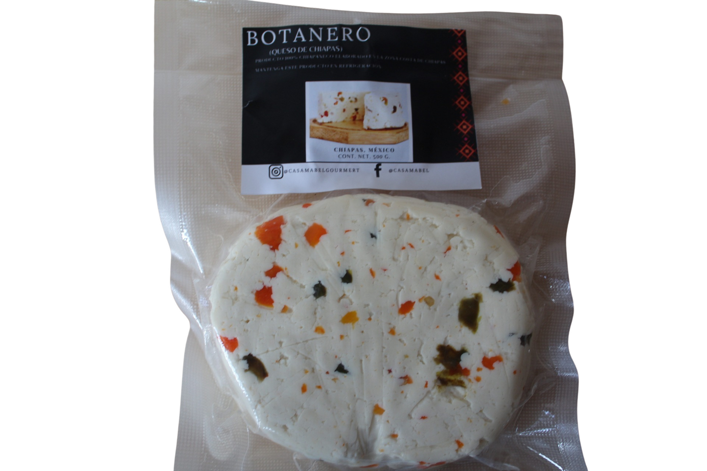 Queso Botanero de Chiapas .500 grs